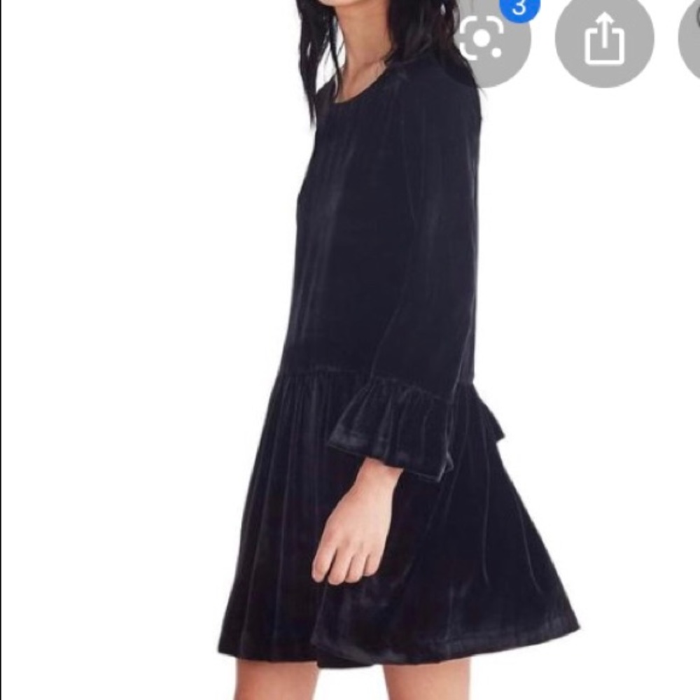 Madewell Black Velvet Women’s Dress